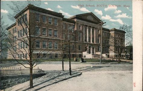 High School South Boston Ma Postcard