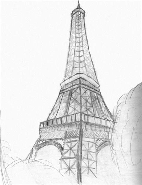 Easy And Beautiful Eiffel Tower Drawing And Sketches Easy Drawings