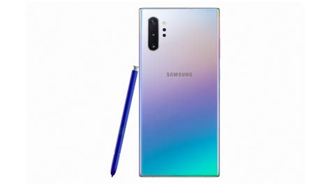 The aura white galaxy note 10 is an incredibly sleek piece of tech, showcasing the note 10's striking design with a color that looks good without drawing too much attention to itself. Samsung Galaxy Note 10+ 5G - 512GB - AURA GLOW - Domayne