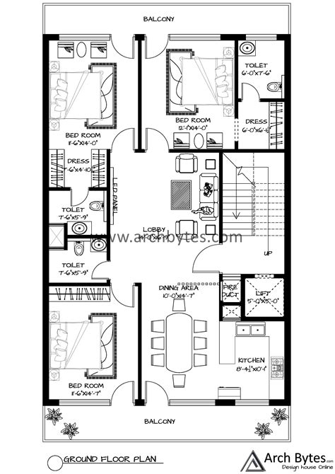 House Plan For 32 X 56 Feet Plot Size 200 Sq Yards Gaj House Plans