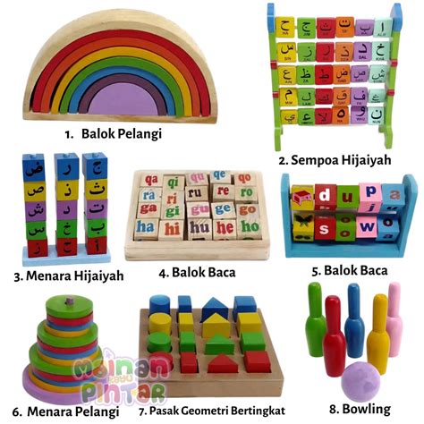 Jual Mainan Edukasi Anak Balok Kayu Edukasi Lengkap Bisa Cod Mainan