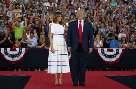 Melania Trump Wears White Summer Dress At Salute To America Fourth Of