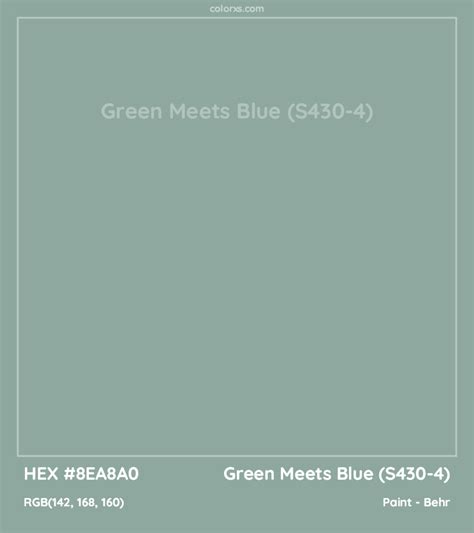 Green Meets Blue S430 4 Complementary Or Opposite Color Name And Code