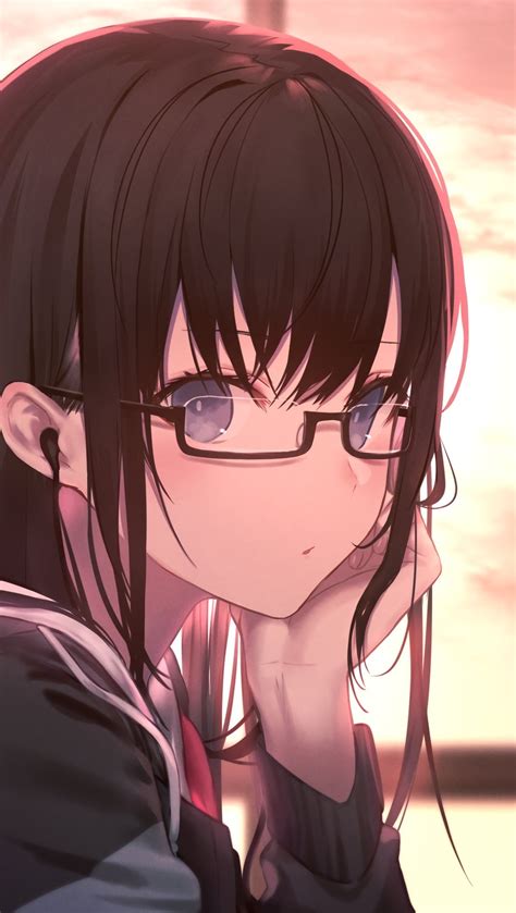 Anime Girl Glasses Manga Maxipx