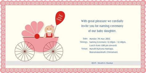 Find customizable baby naming ceremony invitations of all sizes. baby naming ceremony invitation (With images) | Naming ...