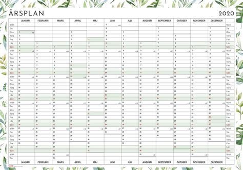 Om förhandsgranskningen visar din kalender med al. Sempress: Månadskalender Kalender 2020 Skriva Ut