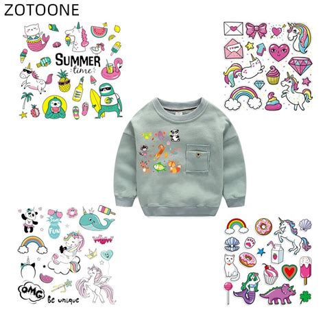 Zotoone Iron On Patch Heat Transfers For Clothes Bag Animal Set Patches