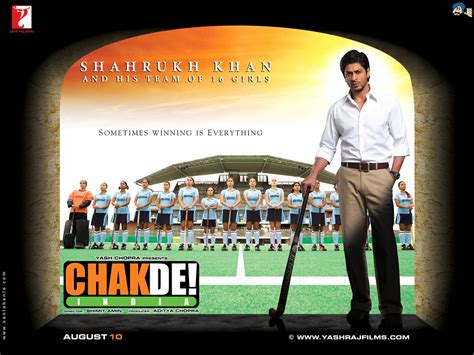 Kabir khan (shahrukh khan), the ex indian captain has now come back as the coach of the women's national hockey team. Chak De India Movie Wallpaper #3