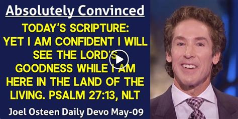 Joel Osteen May 09 2023 Daily Devotional Absolutely Convinced