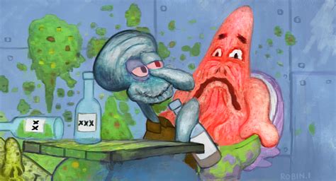 drunk squidward by Rubbe on Newgrounds