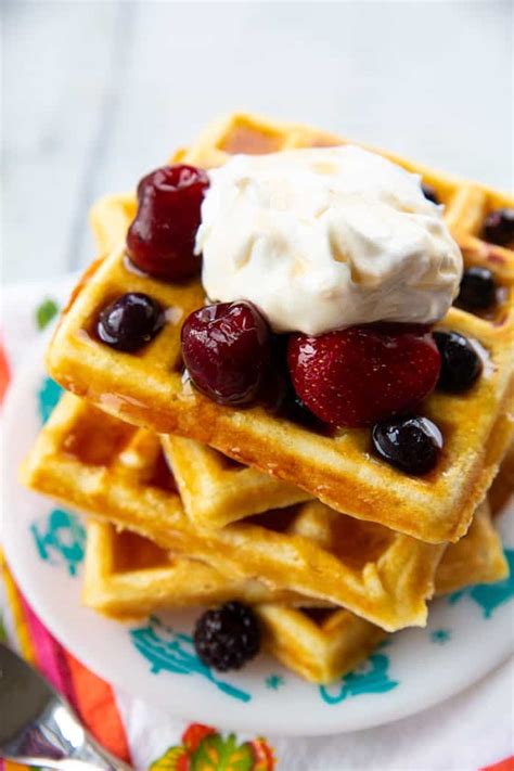 Classic Homemade Belgian Waffle Recipe The Kitchen Magpie