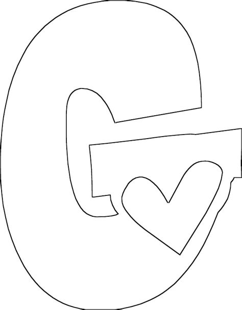 Full Letter G Coloring Page