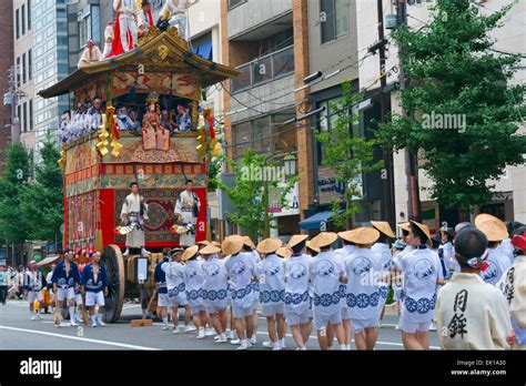 Float Parade During Kyoto Gion Matsuri Kyoto Japan Stock Photo Alamy