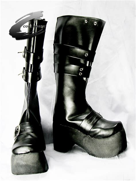 Japanese Anime Imitation Dod Black Boots Cosplay Shoes Mm276 Custom
