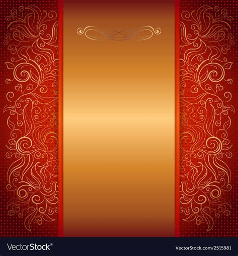 Christian wedding card design png. Red royal invitation card vector image on VectorStock in ...