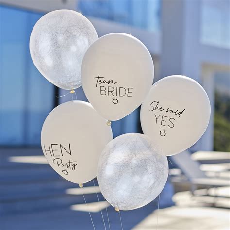 Silver White And Nude Bachelorette Party Balloon Bundle Ginger Ray