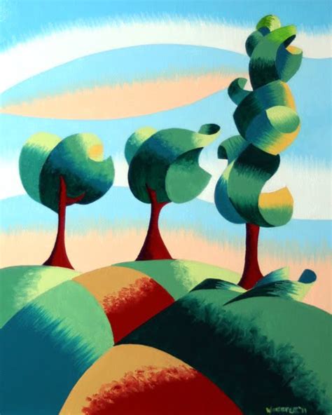 Daily Painters Abstract Gallery Mark Webster Three Trees Abstract