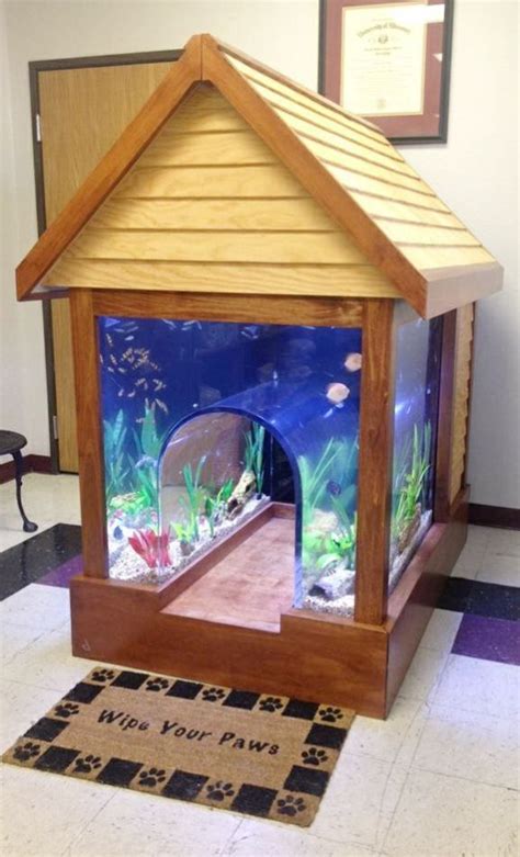 Fish tank large decorations for outside of house. Awesome Products: Incredible 2-in-1 fish tank dog house ...