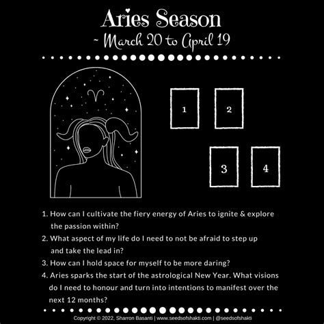 Aries Season Tarot Spread Seeds Of Shakti