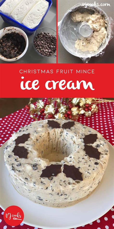 1 litre ice cream tub allows you to share with your friends. Christmas ice cream - VJ Cooks
