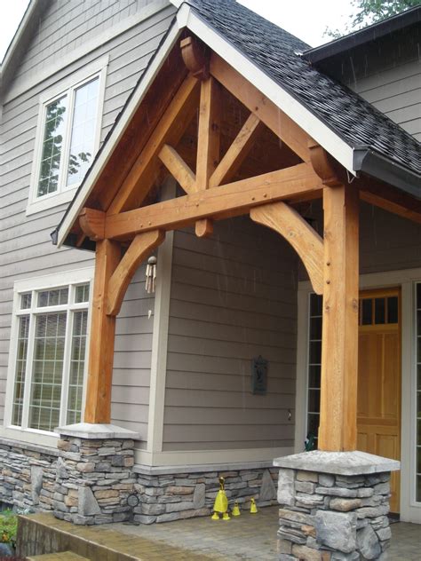 Timber Frame Entry Porch Design House Exterior Front Porch Design