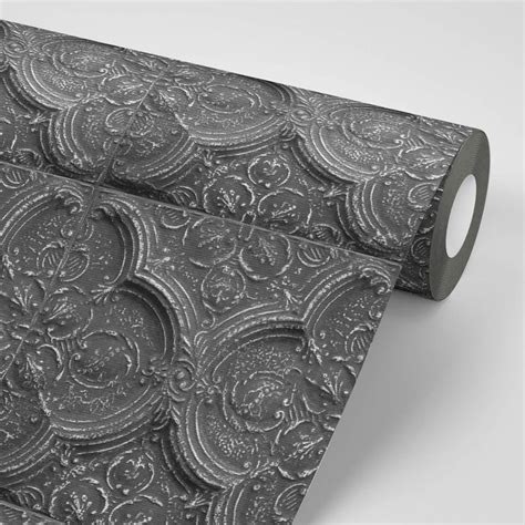 Ceiling material and photo layer, laser and heating equipment, screwdriver and ladder glyph expansion ceiling tile texture, vector technology modern business futuristic interior. Faux Ceiling Tile Removeable Wallpaper Peel and Stick ...