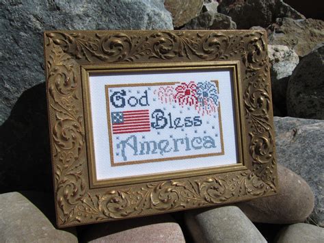 God Bless America Cross Stitch Chart Designs By Lisa Etsy