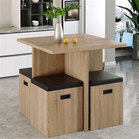 Kitchen Table And Chairs For 4 Modern Small Dining Table With Storage