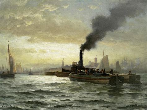 New York Harbor 1880 Painting By Edward Moran Fine Art America