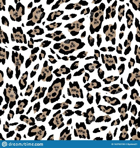 Leopard Skin Texture Seamless Pattern Stock Illustration Illustration