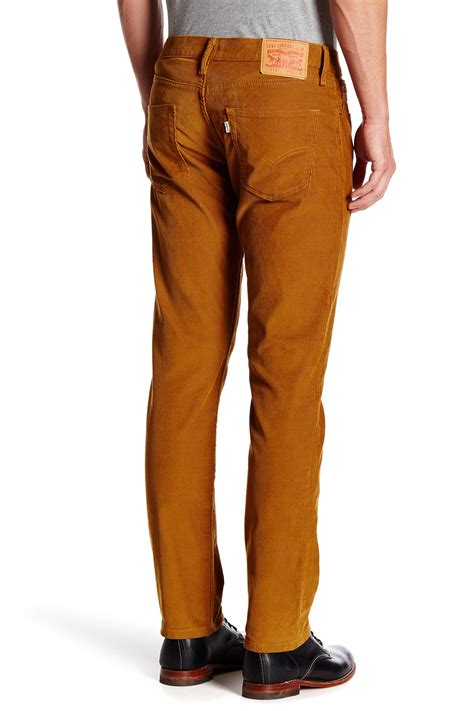 Lyst Levis 511 Slim Fit Bronze Corduroy Pant In Brown For Men