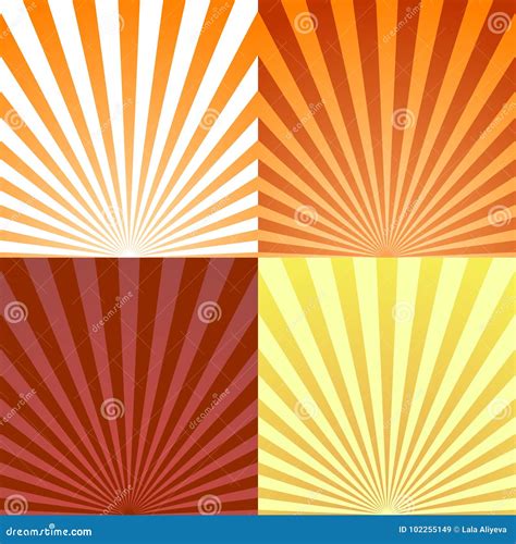 Set Of Backgrounds Ray Or Abstract Sun Rays Set Texture Ray Burst And