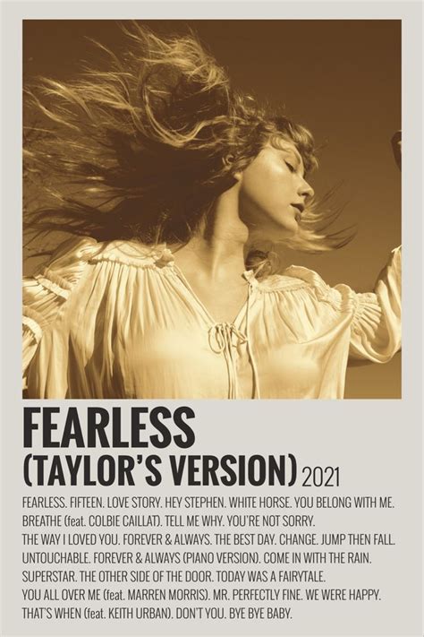 Fearless Taylors Version 🎤🌻 In 2021 Taylor Swift Posters Taylor