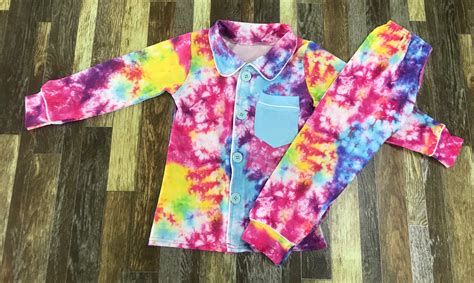 Rainbow Tye Dye Pajamas Sparkling Unicorn Childrens Boutique