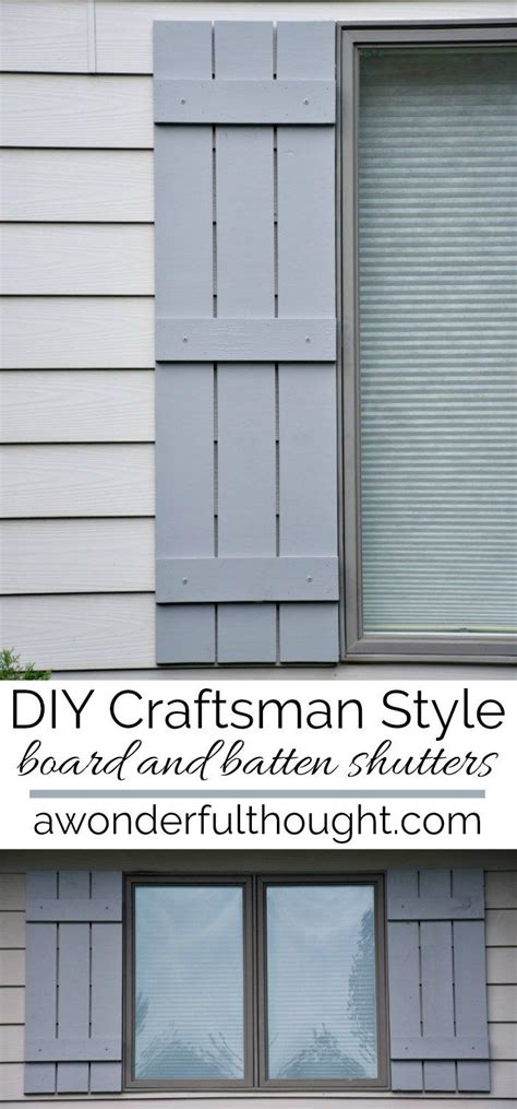 Diy Craftsman Style Board And Batten Shutters Craftsman Style