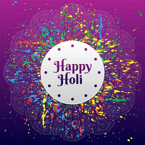 Happy Holi Festival Of Colors Greeting Vector Background 191156 Vector