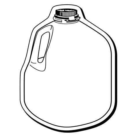 Water Jug Clipart Black And White