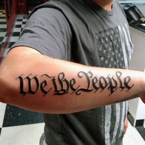 60 We The People Tattoo Designs For Men Constitution Ink Ideas
