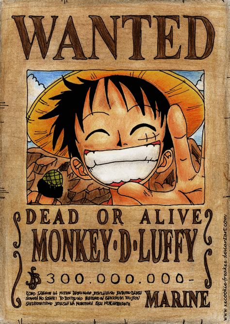 Wanted Poster Of Monkey D Luffy Wallpapers Wallpaper Cave