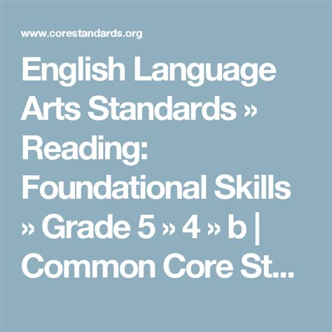 English Language Arts Standards Reading Foundational Skills Gra