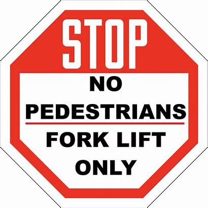 Forklift Stop Pedestrians Warehouse Safety
