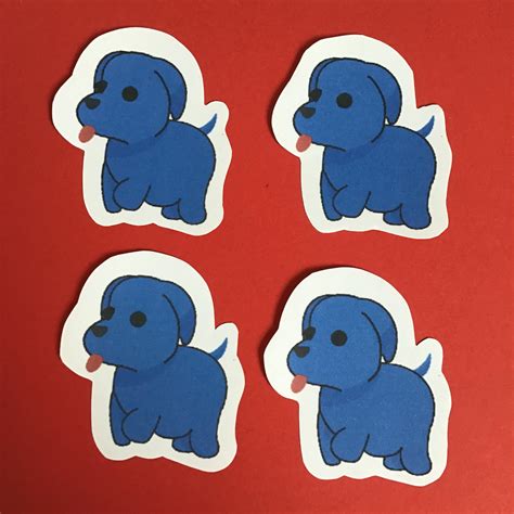 Roblox Adopt Me Blue Dog Sticker Etsy