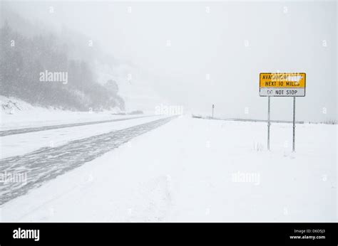 Avalanche Area Warning Sign On Seward Highway Stock Photo Alamy