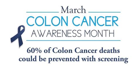 Colon Cancer Awareness Month If We Can Save One Life Colon Cancer