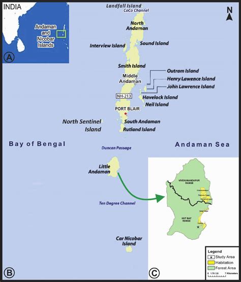 A Inset Shows Position Of Andaman And Nicobar Islands B Geographical