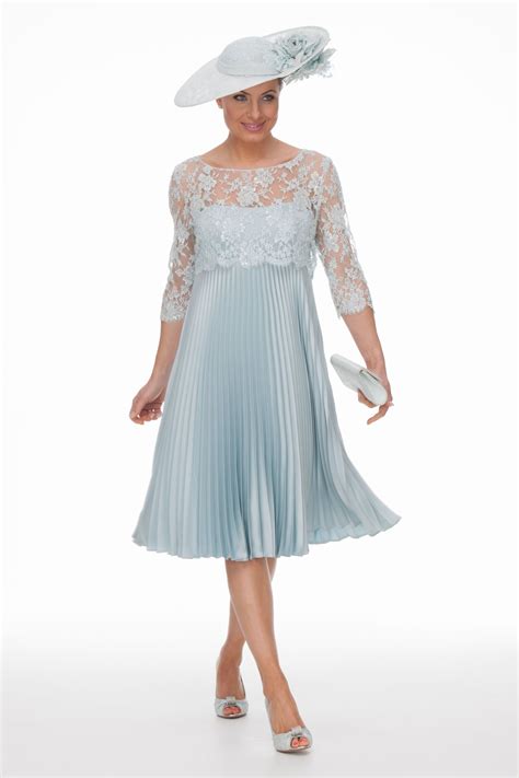 To be on the safe side, we suggest that you start shopping for your dress six months before the wedding to. Sunray Pleated Dress With Lace Bodice | Joyce Young ...