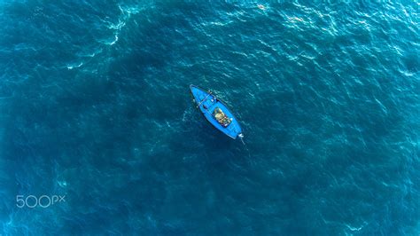 Blue Speedboat Aerial View Vehicle Water Boat Hd Wallpaper