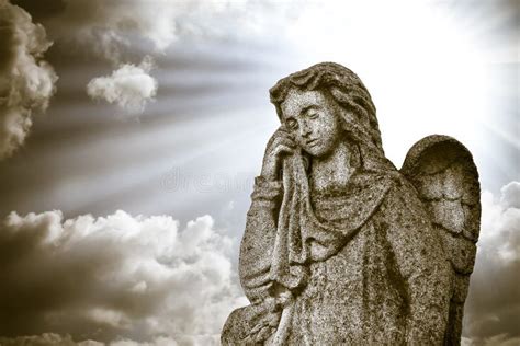 Crying Angel Stock Image Image Of Sculpture Wings Grave 33250719