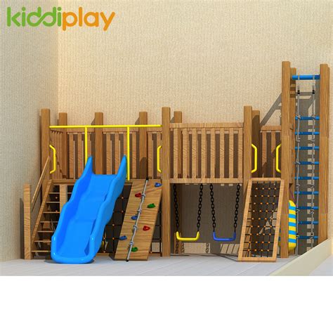 Customized Indoor Kids Wooden Equipment Structure Playground Buy