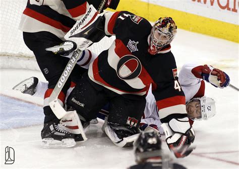 Ottawa Senators Spezza Hits Montreal Canadiens Goalie Carey Price In